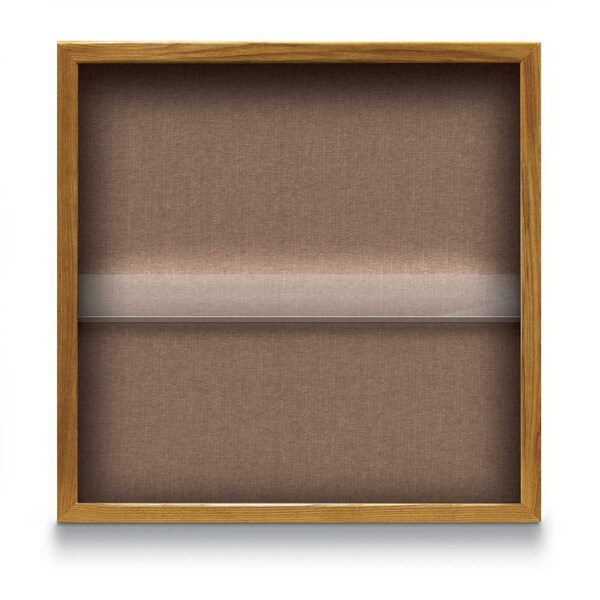 Outdoor Enclosed Combo Board, 48"x36", Satin Frame/Burgundy & Amethyst